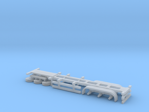 N Gauge Articulated Lorry Container Trailer in Smooth Fine Detail Plastic