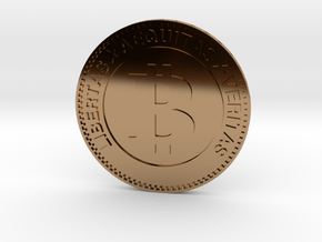 Bitcoin in Polished Brass