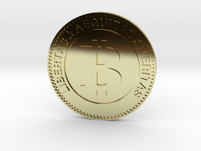 Bitcoin in 18k Gold Plated Brass