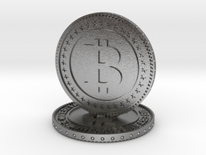 Sculpture bitcoin in Natural Silver