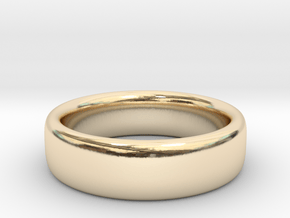 Ring, Band, 2mmx6mm, Size 7 in 14k Gold Plated Brass