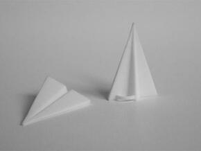 Paper plane pendant in White Natural Versatile Plastic