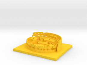 10CM Rome Coliseum Office Desk Art Customizable in Yellow Processed Versatile Plastic
