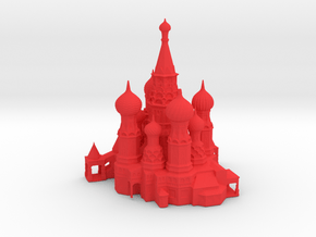 10CM St. Basil Cathedral Desk Art in Red Processed Versatile Plastic