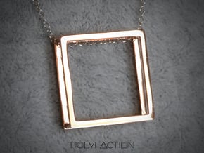 Wire ::: Square Pendant ::: v.01 in 14k Rose Gold Plated Brass