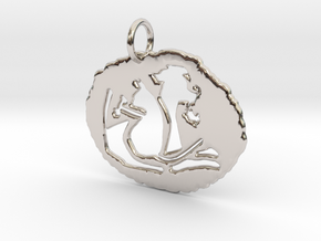 Uniquely Us Pendant--In:1.046 x / 0.987 y / 0.251  in Rhodium Plated Brass