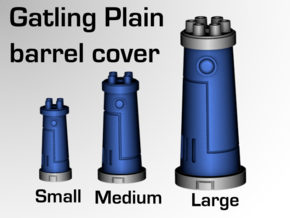 Gatling Barrels Cover (Plain) in Smooth Fine Detail Plastic: d6