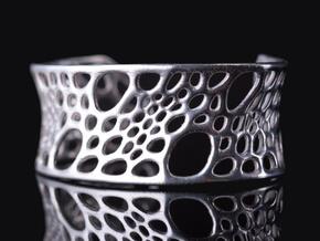 Bamboo Cuff in Polished Silver: Large