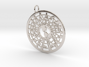 'Our World' Pendant in Rhodium Plated Brass