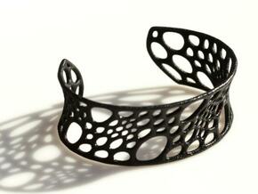 Bamboo Cuff in Black Natural Versatile Plastic: Medium