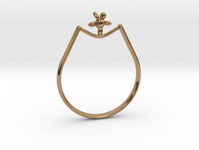 Rope walker Ring in Polished Brass: 9 / 59