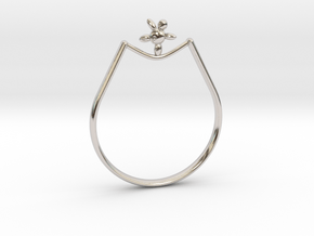 Rope walker Ring in Rhodium Plated Brass: 9 / 59