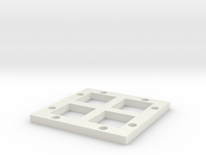 2x2_magneticbase_Offset in White Natural Versatile Plastic