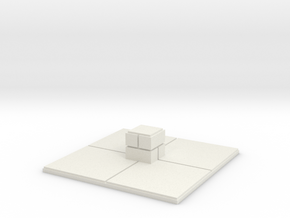 2x2 for 1.25 inch grid:Center pillar in White Natural Versatile Plastic