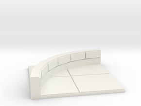 2x2 for 1.25 inch grid: Quarter Round corner in White Natural Versatile Plastic