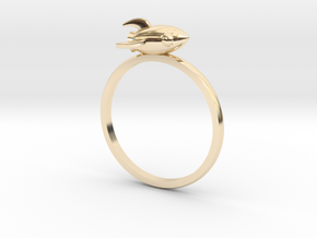 Mini Rocket Ring in 14k Gold Plated Brass