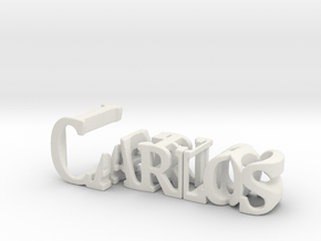 3dWordFlip: Carlos/Tigero in White Natural Versatile Plastic
