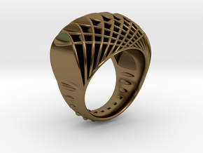 ring-dubbelbol-metaal / double concave metal in Polished Bronze: 6.5 / 52.75
