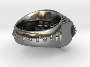 ring-dubbelbol-metaal / double concave metal in Polished Silver: 9.75 / 60.875