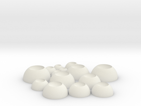 BJD Eye Bases  in White Natural Versatile Plastic