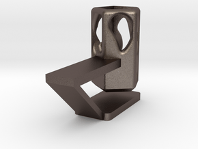 Pencil Holder in Polished Bronzed Silver Steel