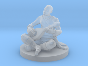 Monk Bard Jammin Out in Smooth Fine Detail Plastic