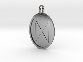 Dae Rune (Anglo Saxon) in Polished Silver