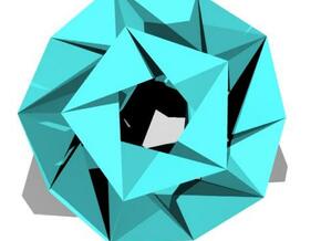Icosahedron stellation (small) in White Natural Versatile Plastic