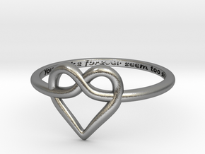 Infinity Love Ring in Natural Silver: 5 / 49