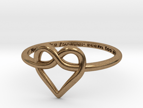 Infinity Love Ring in Natural Brass: 5 / 49
