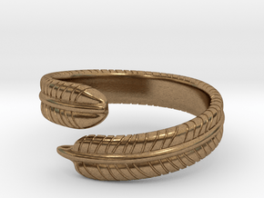 Feather Ring in Natural Brass: 5 / 49