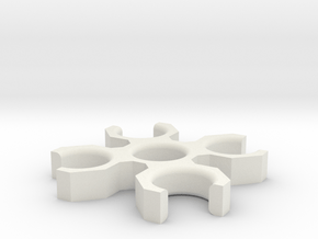 X Fidget Spinner in White Natural Versatile Plastic