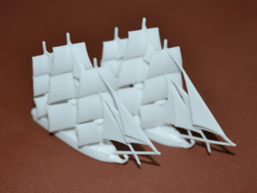 1/1000 1812 War Fleet in White Natural Versatile Plastic
