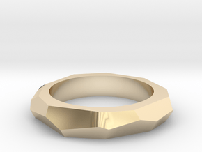 faceted ring in 14k Gold Plated Brass