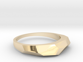 faceted ring in 14k Gold Plated Brass