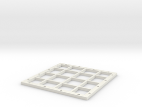4x4_Magnetic_base in White Natural Versatile Plastic