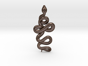 Kundalini Serpent Pendant 4.5cm in Polished Bronze Steel