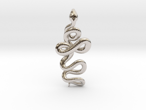 Kundalini Serpent Pendant 4.5cm in Platinum