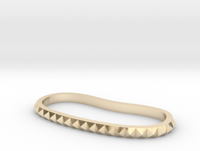 Studded Palm Cuff in 14k Gold Plated Brass: Extra Small