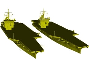 1/1800 scale USS Enterprise CV-65 aircraft carrier in Tan Fine Detail Plastic