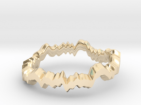 Noise ring (US sizes 5.75 – 9.75) in 14k Gold Plated Brass: 5.75 / 50.875