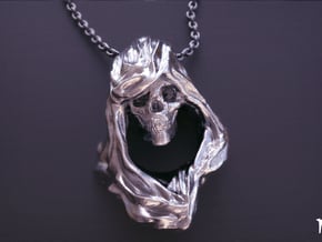 Reaper Pendant in Polished Silver
