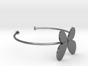 Butterfly Bangle - Full in Polished Silver