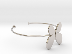 Butterfly Bangle - Full in Rhodium Plated Brass