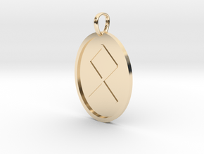 Oedel Rune (Anglo Saxon) in 14K Yellow Gold