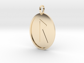 Rad Rune (Anglo Saxon) in 14k Gold Plated Brass