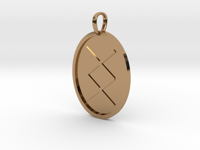 Ing Rune (Anglo Saxon) in Polished Brass