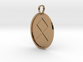 Oedel Rune (Anglo Saxon) in Polished Brass