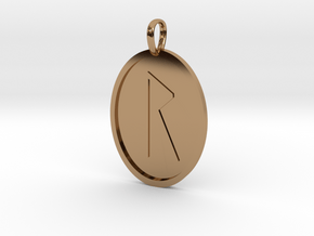 Rad Rune (Anglo Saxon) in Polished Brass
