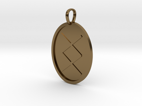 Ing Rune (Anglo Saxon) in Polished Bronze